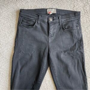 Current/Elliott Black Ankle Skinny Cheville with Subtle Distressing